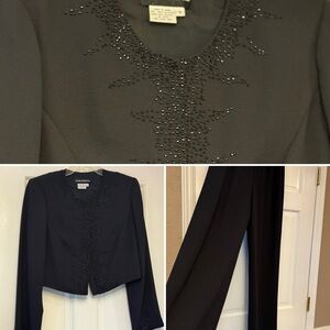 Donna Morgan Black Pantsuit with Tailored Fit